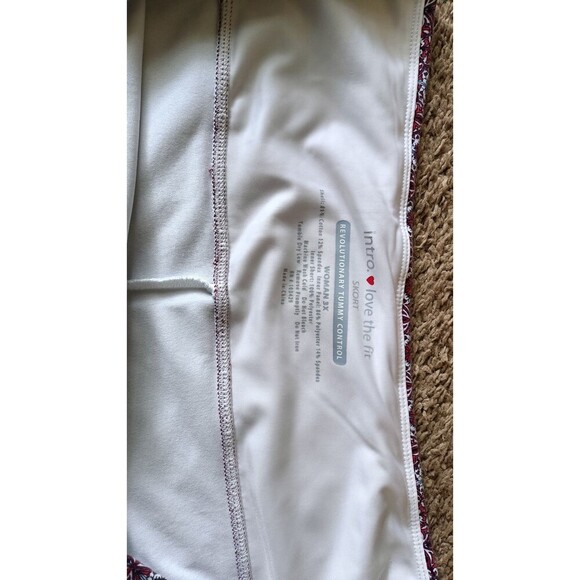 Intro Love The Fit Skort Athletic Skirt Size 3X Red  Blue Tummy Control  Sporty - Picture 3 of 4